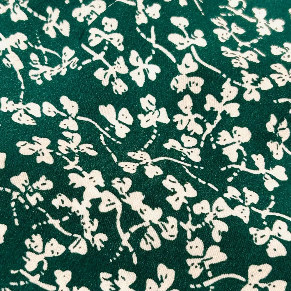 Green Irish Shamrock Print Ruffle Wrap Skirt Farmhouse Lucky St Patrick’s Day
